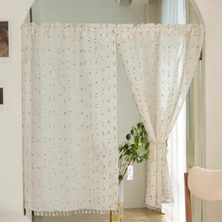 【巴芙洛】復古彩虹糖果門簾85*90cm(門廉/風水簾/窗簾/窗紗/紗門簾/隔簾)