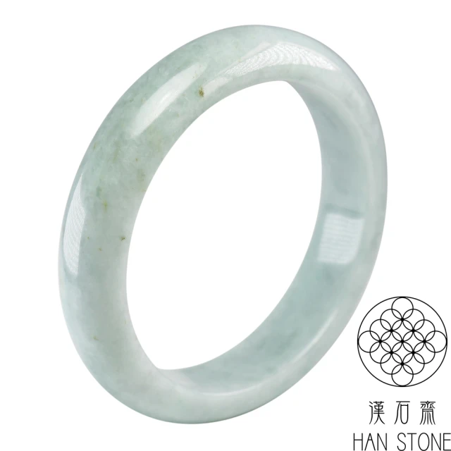 漢石齋 天然翡翠A貨 手鐲玉鐲 飄花種(手圍19.9/版寬15.6mm)