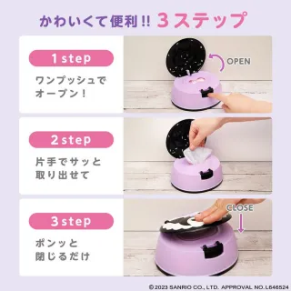 【台隆手創館】日本LEC三麗鷗純水99.9%盒裝濕紙巾-80抽(純水濕紙巾)