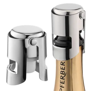 【AHOYE】不鏽鋼雙耳高密封紅酒瓶塞(保鮮蓋 保鮮瓶塞 酒塞 香檳塞)