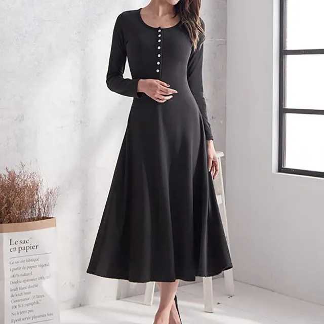 【MYDRESS】修身飄逸時尚發熱洋裝