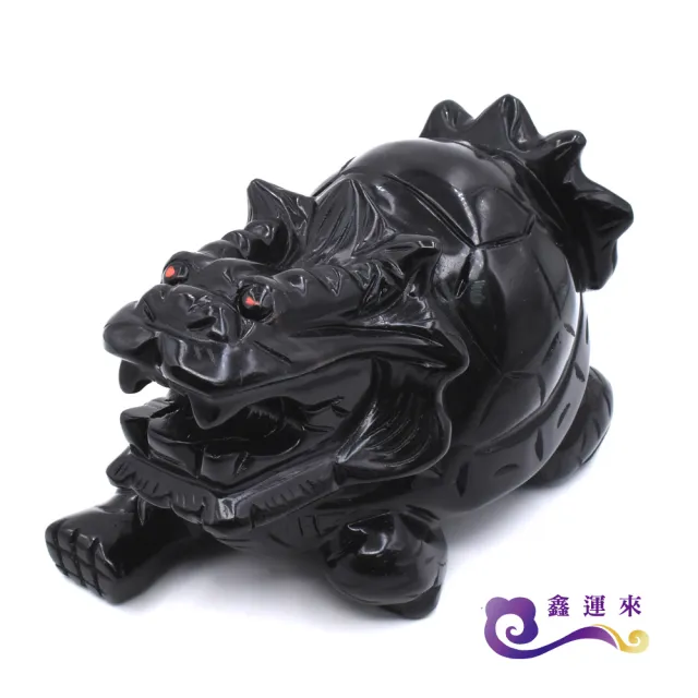 【鑫運來】◎避邪擋煞黑曜龍龜擺件(10cm)