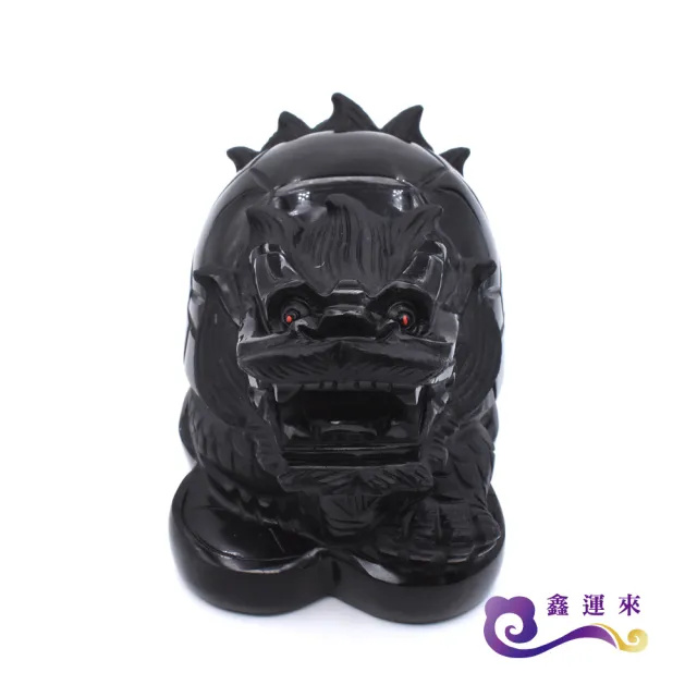 【鑫運來】◎避邪擋煞黑曜龍龜擺件(13cm)