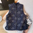 【初色】文藝風刺繡半立領無袖新中式保暖鋪棉背心休閒外套女外套-共2色-39850(M-2XL可選)