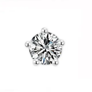 【Just Diamond】鎮金店 18K金 五爪清鑲 鑽石單耳耳環