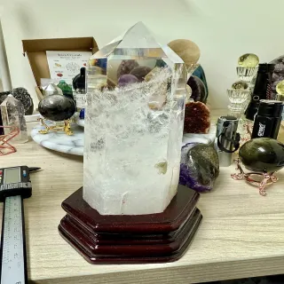 【騏藝逸品】天然白水晶柱