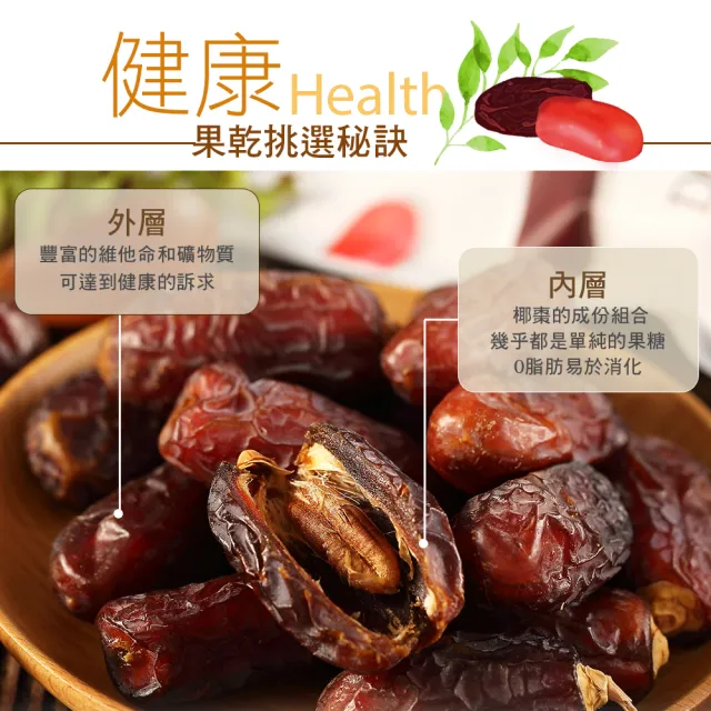 【茶鼎天】黑金剛-天然大顆椰棗乾-180gx6包團購組(超級聖果-天然甘甜美味)