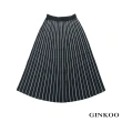 【GINKOO 俊克】跳色針織褶裙