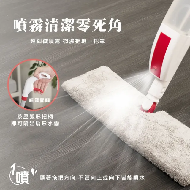 【EASY LIFE 伊德爾】多功能雙面拖把(360度全方位清潔 萬用拖把)