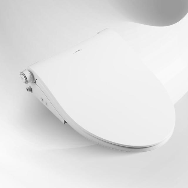 KARAT凱樂 CP-508 瞬熱式馬桶蓋，尺寸一般，具備除臭、暖座、過濾水洗淨、噴嘴自潔及冷水洗淨功能，提供舒適衛浴體驗。保固期1年，保固內原廠瑕疵免費維修，維修零件將延長保固1年。注意：不可用水澆洗，人為因素故障需收取費用。