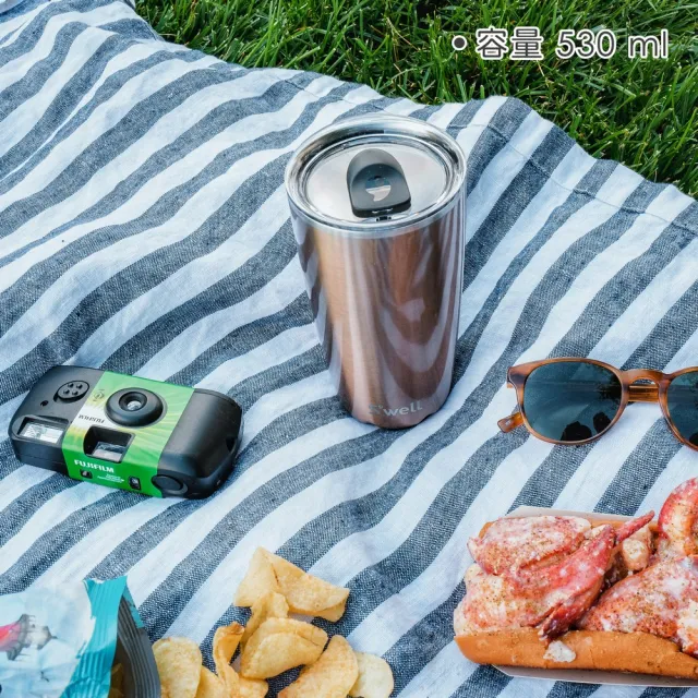 【S’well】美國 Tumbler不鏽鋼滑蓋保溫杯 香檳金530ml / swell 保溫杯 保冰杯 推蓋直飲杯