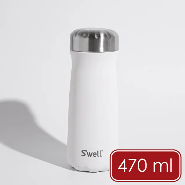【S’well】美國 Traveler不鏽鋼保溫瓶 雲朵白470ml / swell 保溫杯 保冷杯 水壺 環保杯