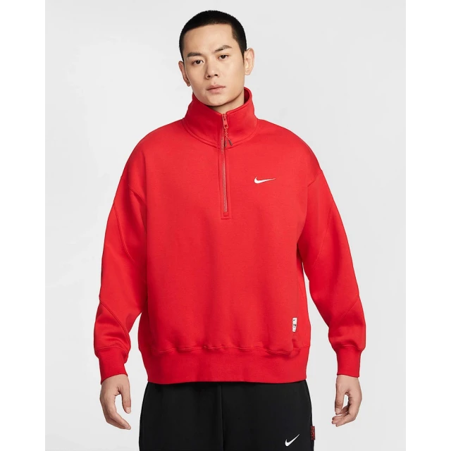 NIKE 耐吉 新年系列 圓領套頭衫 立領上衣 男款 AS M NSW CNY HZ CREW 紅色(HV8205657)