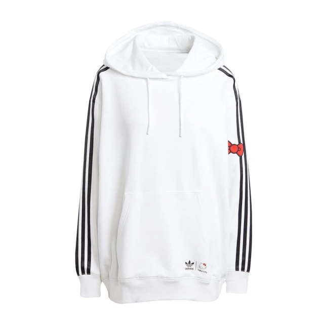 adidas 愛迪達 HK 3S OS Hoodie 女 連帽上衣 帽t 連帽長袖 HELLO KITTY 白(IX7874)