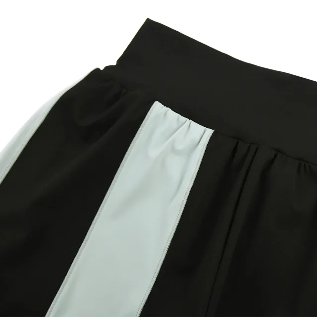 【YUANDONGLI 元動力】-O 跳色拼接不規則雙層運動短褲(黑色;S-L;4222256006)