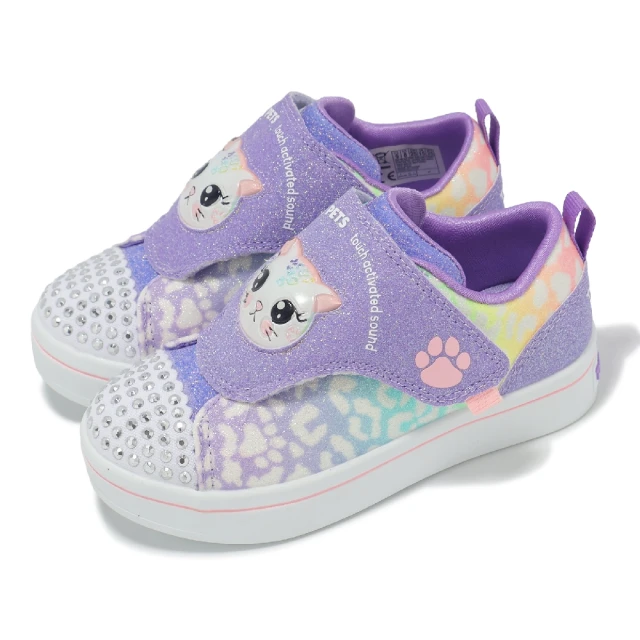 SKECHERS 燈鞋 S Lights-TWI-Lites-Twinkle Pets 小童 小貓 閃燈 發光 童鞋(314127-NLVMT)