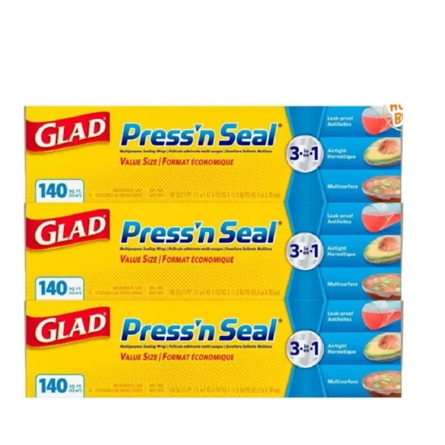 Star 星 Glad Press’n Seal 強力保鮮膜 3入(每捲30公分x43.4公尺x3入)