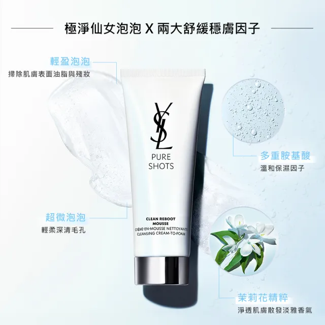 【YSL】官方直營 極效活萃潔顏慕斯125ml