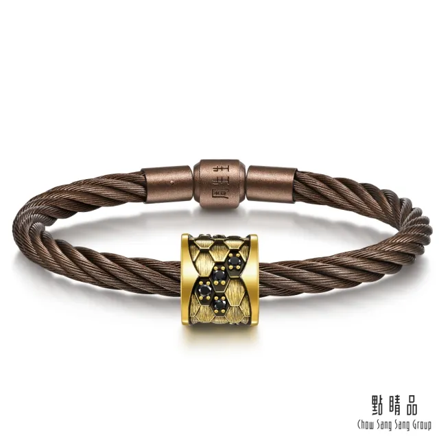 【點睛品】Charme XL 黑曜魅影 黃金黑鑽石串珠