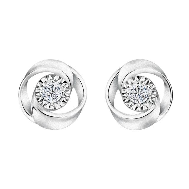 【Just Diamond】鎮金店 18K金 Dreamy 花蕾 鑽石耳環