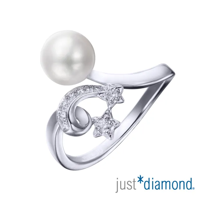 【Just Diamond】鎮金店 18K金 閃閃星辰-華麗 鑽石戒指