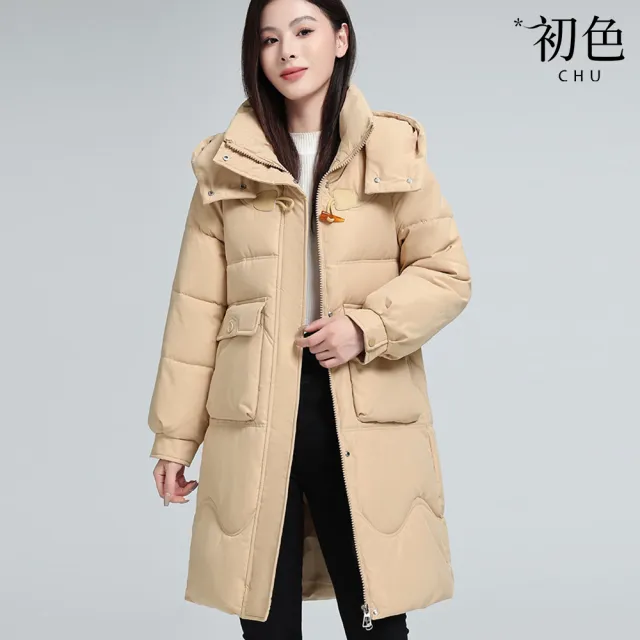 【初色】抗寒防風純色百搭科技保暖纖維棉極暖加厚外套-4款任選-39121(M-2XL可選)