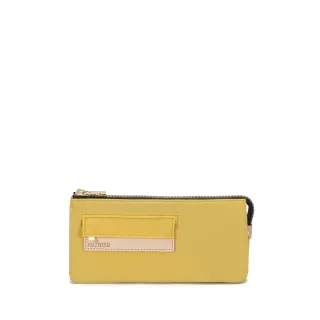 【satana】Soldier 多夾層拉鍊長夾 防盜 輕薄 6.7吋手機 8格夾層 台灣製 SOS1721 - 檸檬糖黃