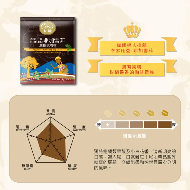 【Casa卡薩】世界莊園綜合濾掛60入禮盒