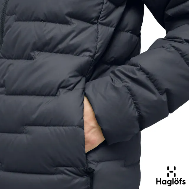 【Haglofs】女 Roc Flash Down 羽絨連帽外套(黑色)