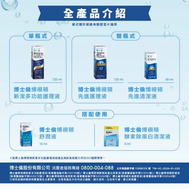 【博士倫】博視頓新潔多功能護理液120ml(硬式隱形眼鏡適用)