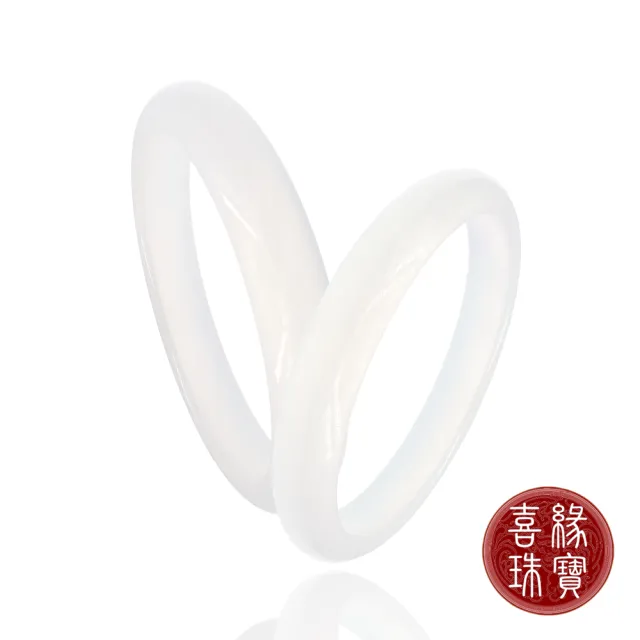 【喜緣玉品】白月光 冰種白玉髓 手鐲(平安鐲)