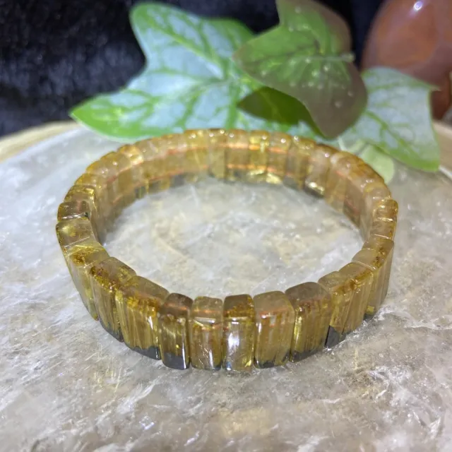 【Cozy 世界水晶原礦與茶】礦鈦金手排 手圍16mm+ 14-5(具有非凡的能量)
