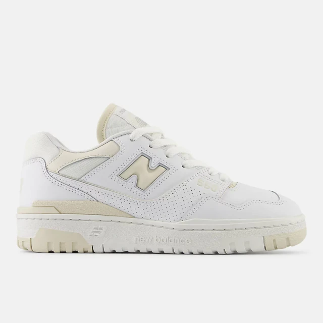 NEW BALANCE 女 休閒鞋 運動 復古 B楦 NB 550 皮革 穿搭 白 奶茶(BBW550BK)