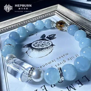 【赫本珠寶】DIY設計款-小冰柱海藍寶水晶手鍊(10mm)