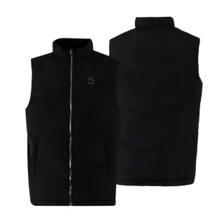 【Munsingwear】企鵝牌 男款黑色雙面時尚立領羽絨背心 MGUL6504