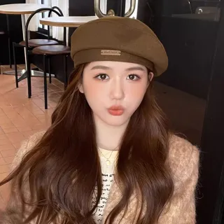 【D.studio】韓版顯臉小百搭畫家帽(貝雷帽南瓜帽針織帽棒球帽帽子貝蕾帽 N187)