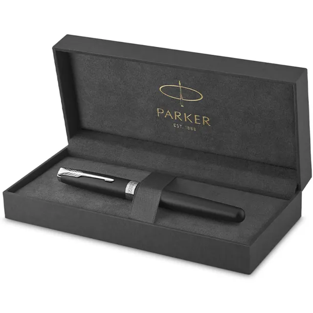 【PARKER】派克 卓爾霧黑白夾 F尖 鋼筆 法國製造