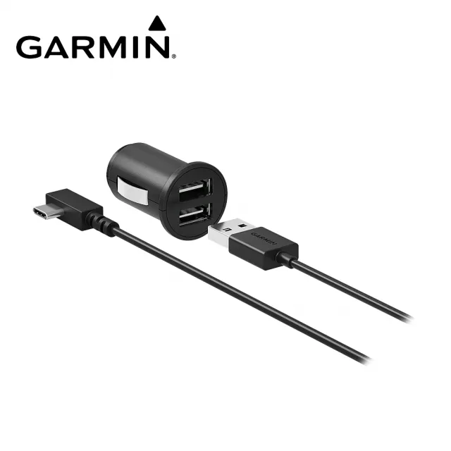 【GARMIN】雙 USB 車用充電器組(USB-C)