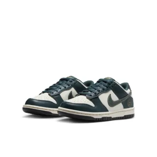 【NIKE 耐吉】運動鞋 休閒鞋 女鞋 中大童 男鞋 NIKE DUNK LOW GS Deep Jungle 墨綠 金 燙金(FB9109301)
