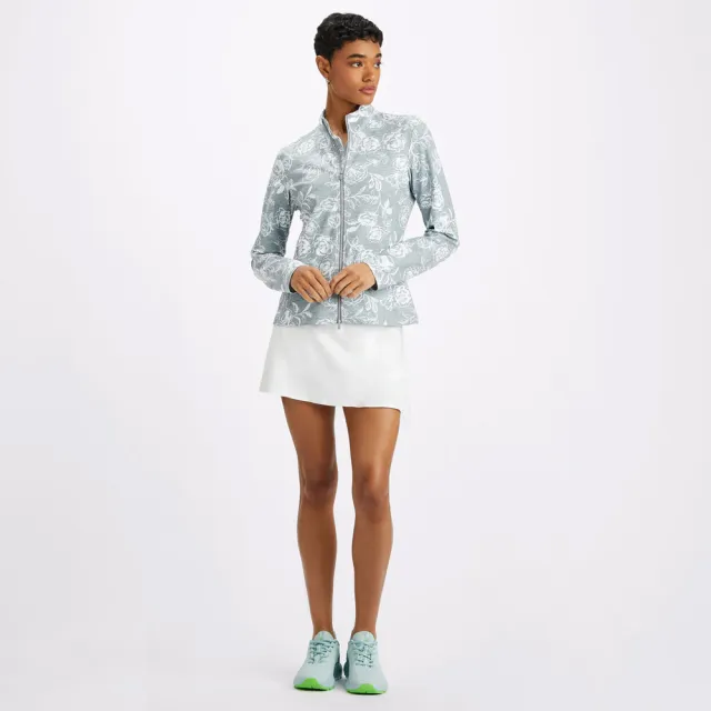 【G/FORE】PEONY SKETCH TECH INTERLOCK  女士 印花拉鍊外套(G4LF23K561-HGR)