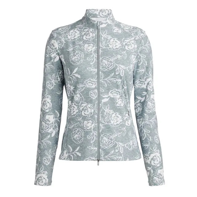 【G/FORE】PEONY SKETCH TECH INTERLOCK  女士 印花拉鍊外套(G4LF23K561-HGR)