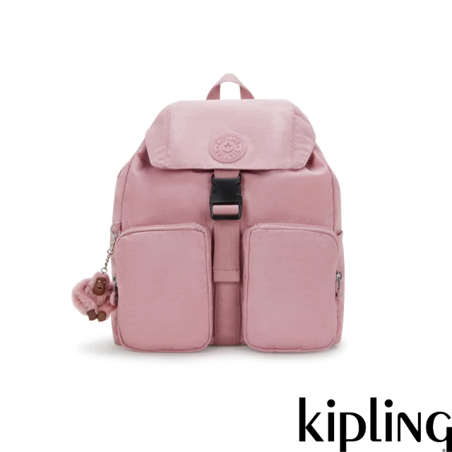 KIPLING官方旗艦館 藍底小花可愛長方形小包-TALLY
