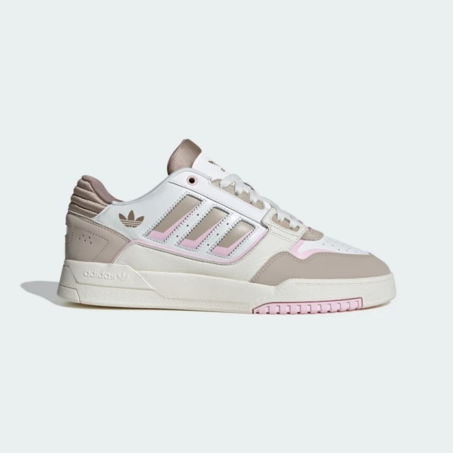 adidas 愛迪達 Drop Step Low 2.0 女 休閒鞋 運動 復古 皮革 低筒 三葉草 白 粉棕(IG4338)