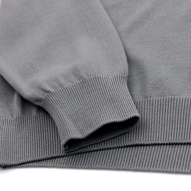 【Munsingwear】企鵝牌 男款灰色企鵝刺繡拉鍊立領長袖毛衣 MGUT4C01