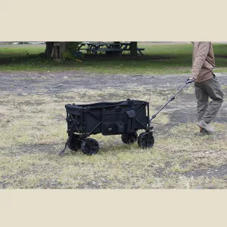 【NUIT 努特】小牛露營裝備推車 大輪版 加長拉桿 折疊式行動手推車 置物車 行李(NTF177大輪加長拉桿款)