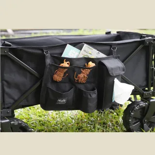 【NUIT 努特】小牛露營裝備推車 大輪版 加長拉桿 折疊式行動手推車 置物車 行李(NTF177大輪加長拉桿款)