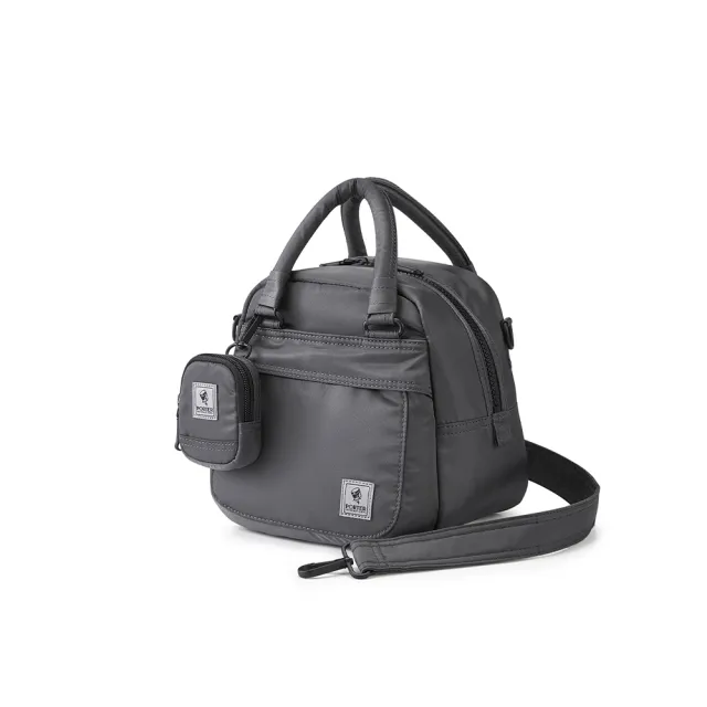 【PORTER INTERNATIONAL】充裕隨行HARBOR手提包(附迷你萬用包)-(鐵礦灰)