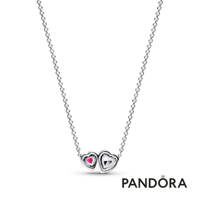 【Pandora 官方直營】甜蜜之心鑲邊項鏈