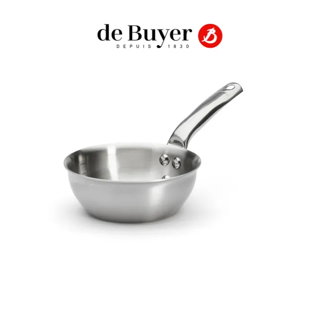 【de Buyer 畢耶】Alchimy系列 3層複合不鏽鋼單柄萬用鍋/炒鍋16cm-適用IH爐(不含鍋蓋)