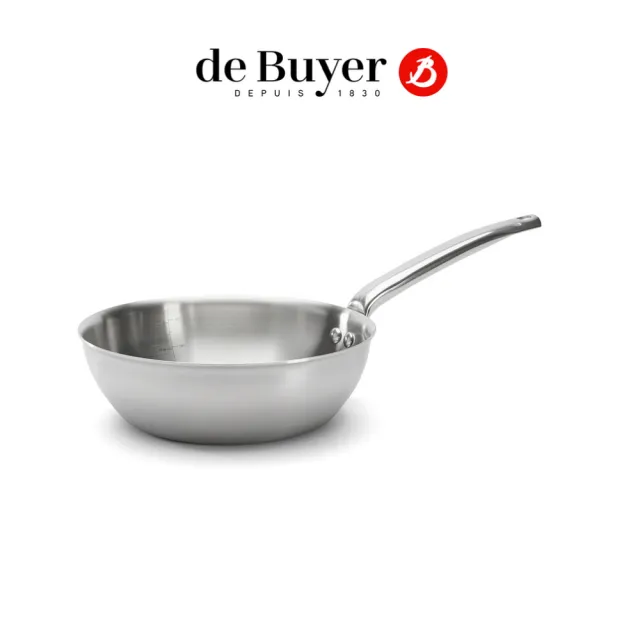 【de Buyer 畢耶】Alchimy系列 3層複合不鏽鋼單柄萬用鍋/炒鍋20cm-IH爐可用鍋